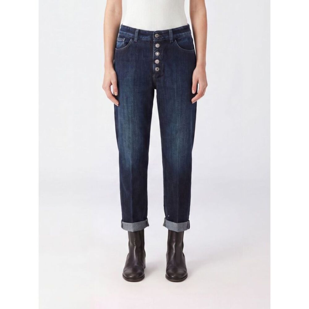 Dondup Women Dondup Koons High-Waisted Straight-Leg Cotton Denim Jeans